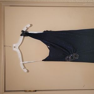 Navy sparkle formal dress